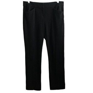 Elie Tahari Pants Womens Size 6 Career Dress Black Ankle Slits